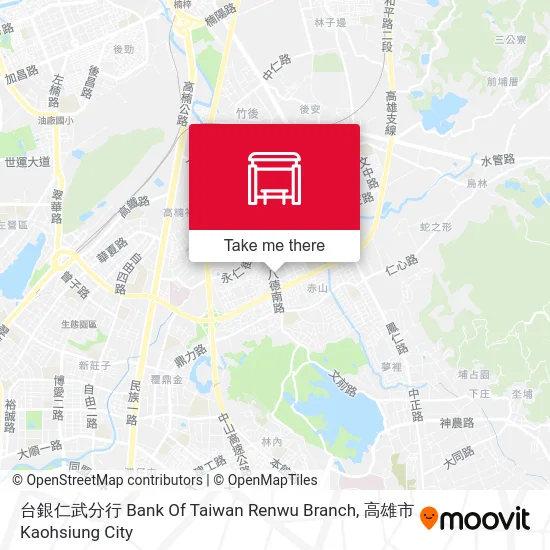 台銀仁武分行 Bank Of Taiwan Renwu Branch地圖