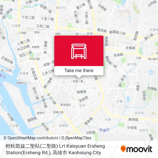 輕軌凱旋二聖站(二聖路) Lrt Kaisyuan Ersheng Station(Ersheng Rd.)地圖