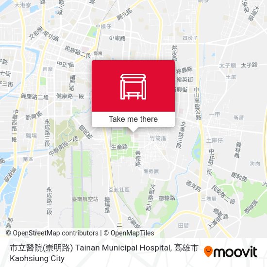 市立醫院(崇明路) Tainan Municipal Hospital map