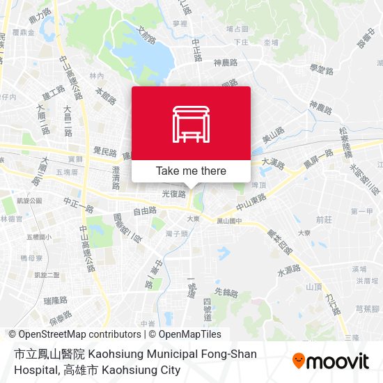 市立鳳山醫院 Kaohsiung Municipal Fong-Shan Hospital map