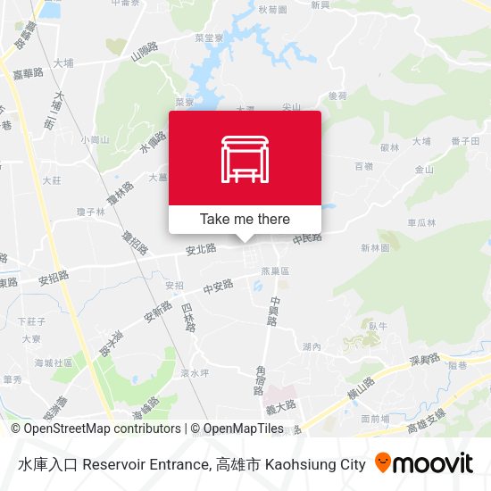水庫入口 Reservoir Entrance map