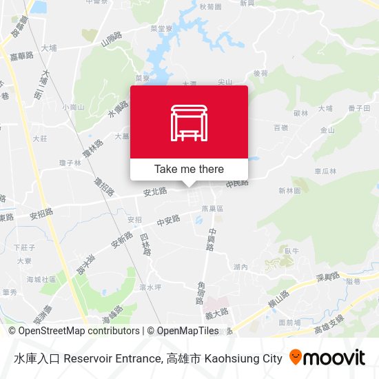 水庫入口 Reservoir Entrance map