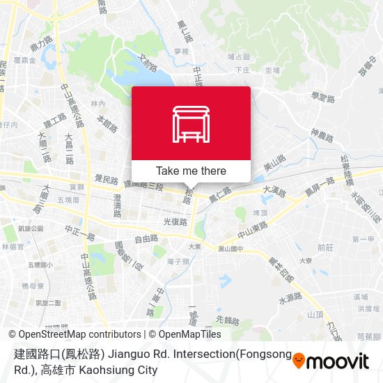 建國路口(鳳松路) Jianguo Rd. Intersection(Fongsong Rd.) map