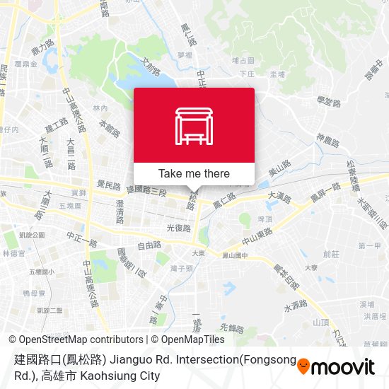 建國路口(鳳松路) Jianguo Rd. Intersection(Fongsong Rd.) map