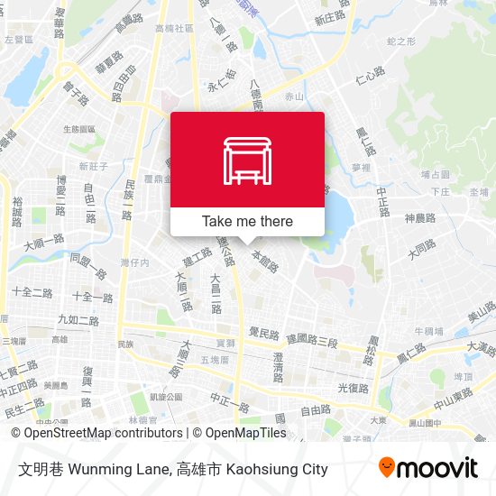 文明巷 Wunming Lane map