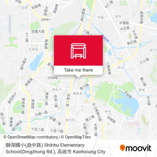 獅湖國小(鼎中路) Shihhu Elementary School(Dingzhong Rd.)地圖