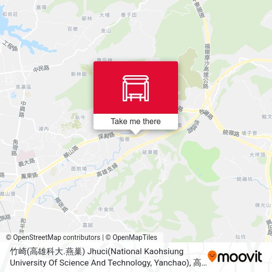 竹崎(高雄科大.燕巢) Jhuci(National Kaohsiung University Of Science And Technology, Yanchao) map