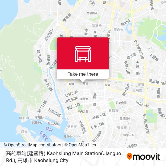 高雄車站(建國路) Kaohsiung Main Station(Jianguo Rd.)地圖