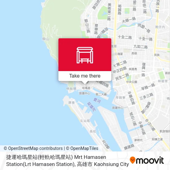 捷運哈瑪星站(輕軌哈瑪星站) Mrt Hamasen Station(Lrt Hamasen Station)地圖