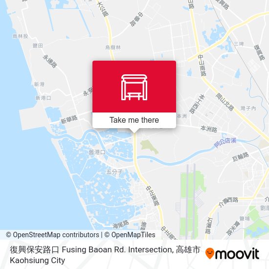 復興保安路口 Fusing Baoan Rd. Intersection map