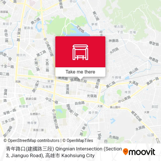 青年路口(建國路三段) Qingnian Intersection (Section 3, Jianguo Road)地圖