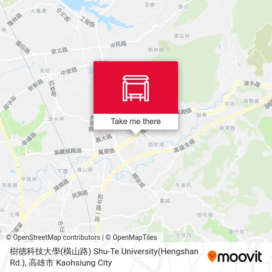 樹德科技大學(橫山路) Shu-Te University(Hengshan Rd.) map