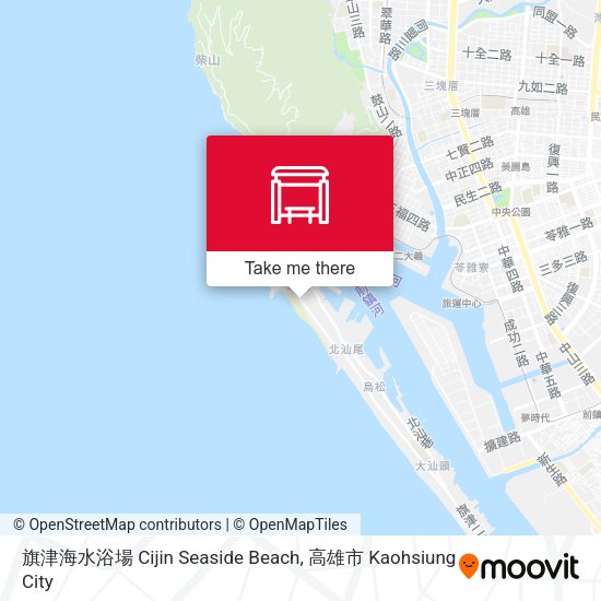 旗津海水浴場 Cijin Seaside Beach map