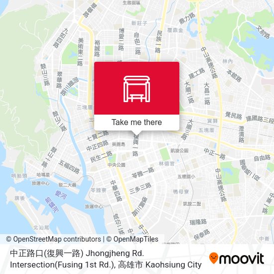 中正路口(復興一路) Jhongjheng Rd. Intersection(Fusing 1st Rd.)地圖