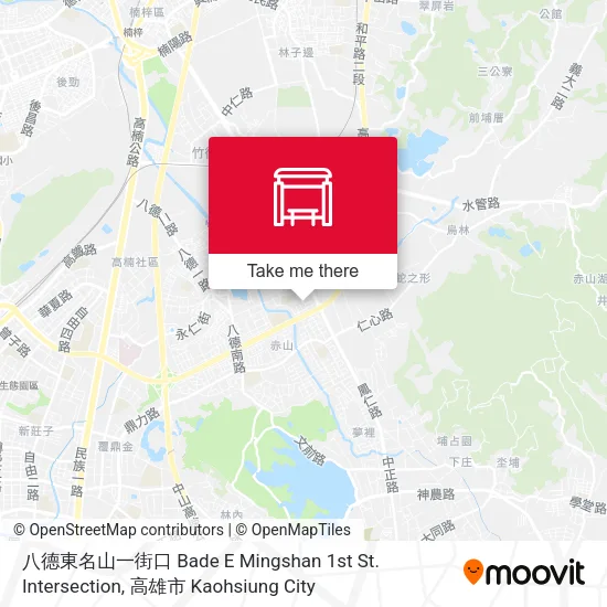 八德東名山一街口 Bade E Mingshan 1st St. Intersection map