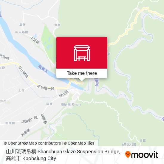 山川琉璃吊橋 Shanchuan Glaze Suspension Bridge map