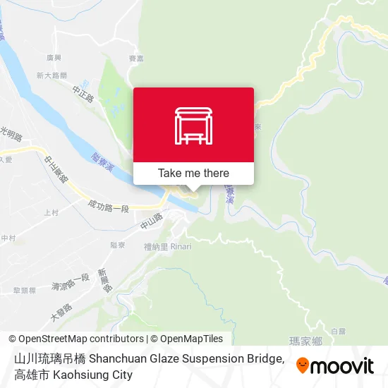 山川琉璃吊橋 Shanchuan Glaze Suspension Bridge地圖