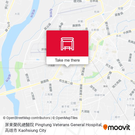 屏東榮民總醫院 Pingtung Veterans General Hospital map