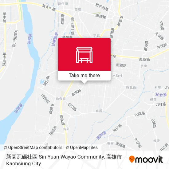 新園瓦磘社區 Sin-Yuan Wayao Community map