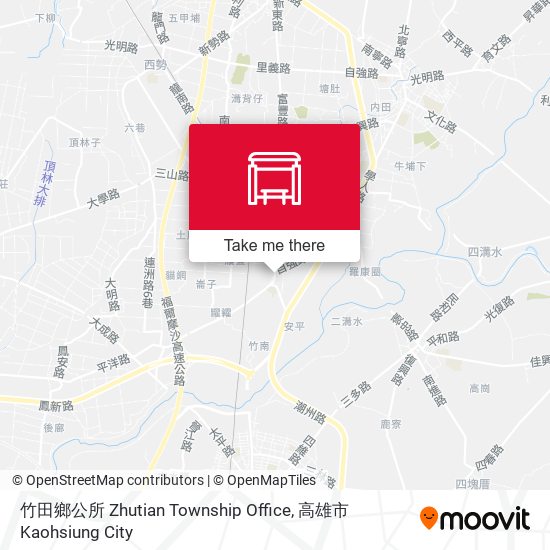 竹田鄉公所 Zhutian Township Office map