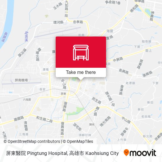 屏東醫院 Pingtung Hospital map