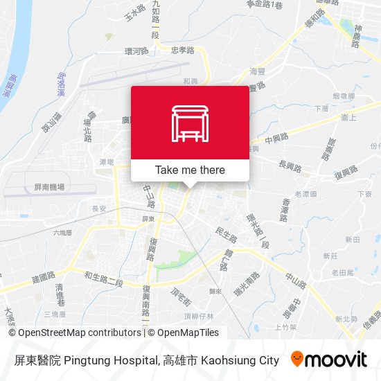 屏東醫院 Pingtung Hospital map