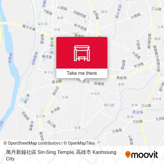 萬丹新鐘社區 Sin-Sing Temple map