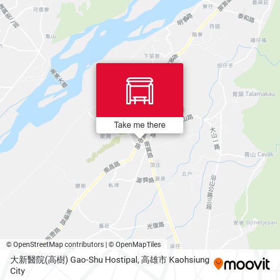 大新醫院(高樹) Gao-Shu  Hostipal map