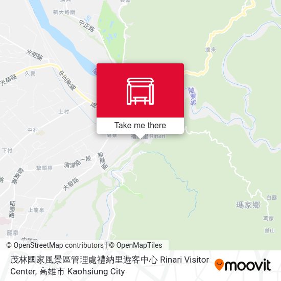 茂林國家風景區管理處禮納里遊客中心 Rinari Visitor Center map