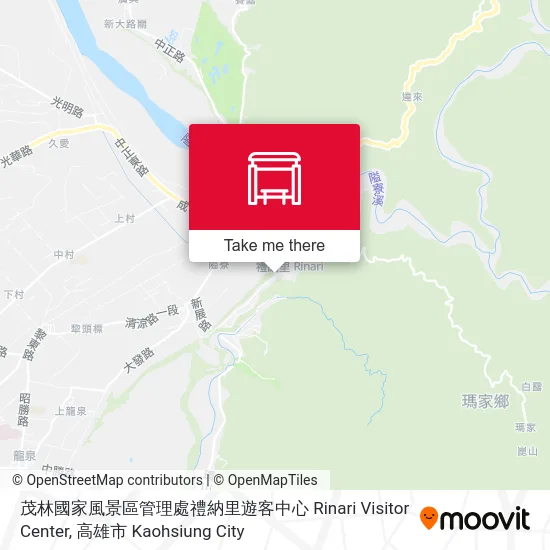 茂林國家風景區管理處禮納里遊客中心 Rinari Visitor Center地圖