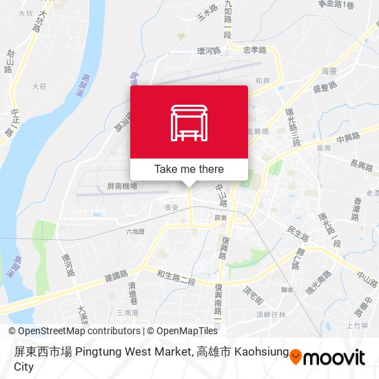 屏東西市場 Pingtung West Market map