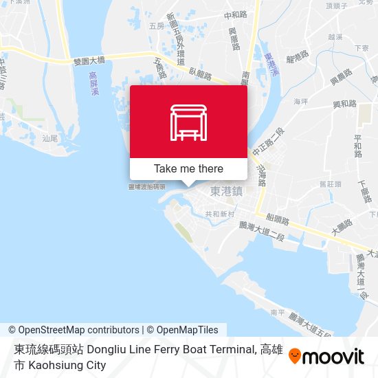 東琉線碼頭站 Dongliu Line Ferry Boat Terminal map