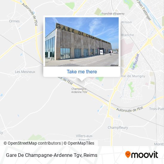 Mapa Gare De Champagne-Ardenne Tgv