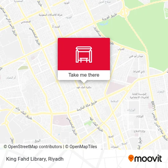 King Fahd Library map