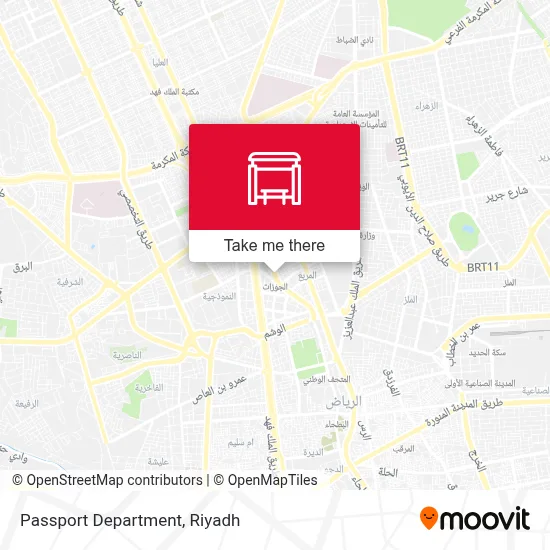 Passport Department map