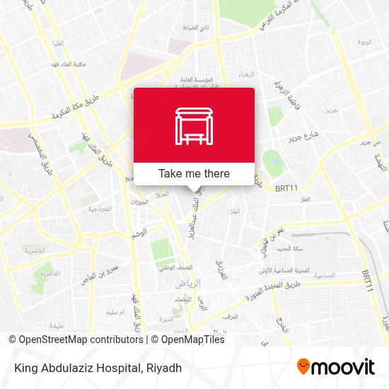 King Abdulaziz Hospital map