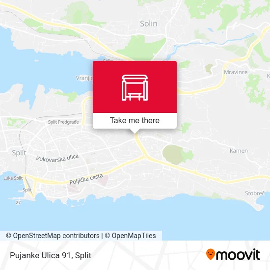 Pujanke Ulica 91 map