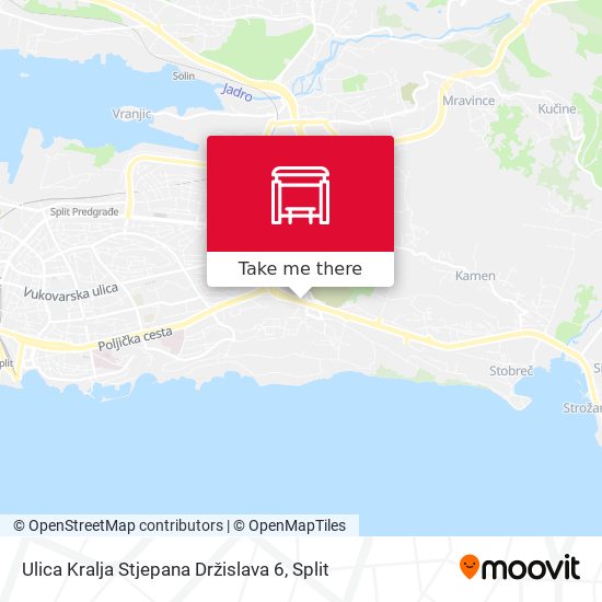 Ulica Kralja Stjepana Držislava 6 map