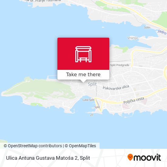 Ulica Antuna Gustava Matoša 2 map