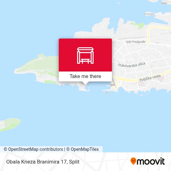 Obala Kneza Branimira 17 map