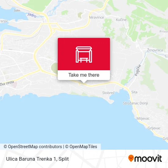 Ulica Baruna Trenka 1 map