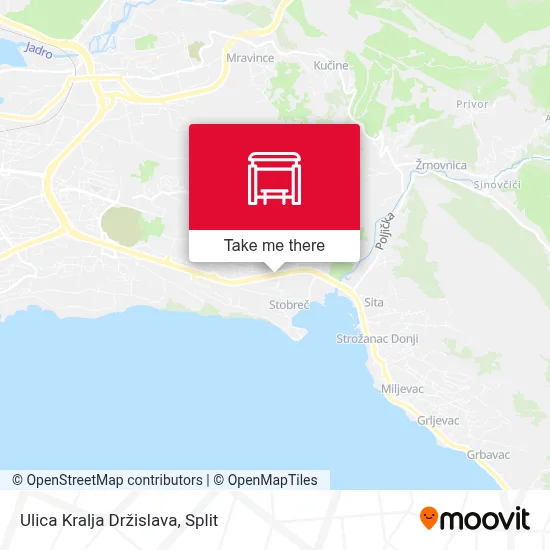 Ulica Kralja Držislava map