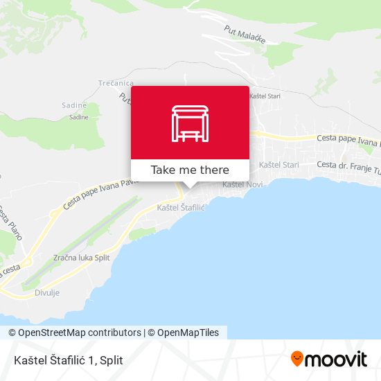Kaštel Štafilić 1 map