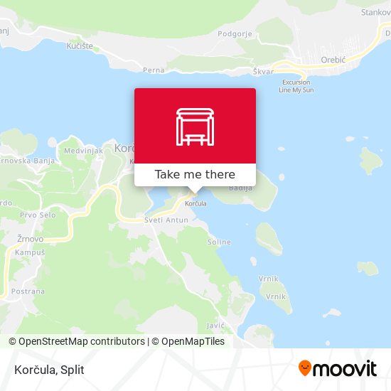 Korčula map