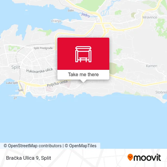 Bračka Ulica 9 map
