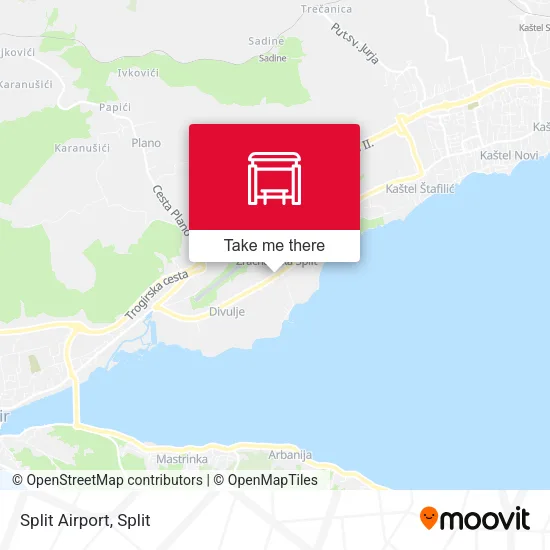 Split Airport map