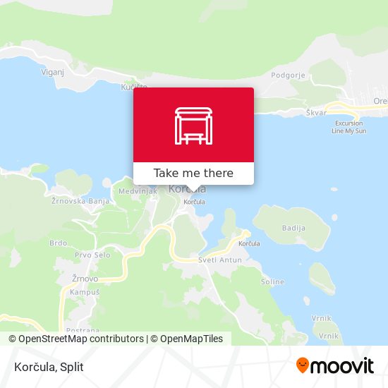 Korčula map