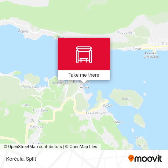 Korčula map