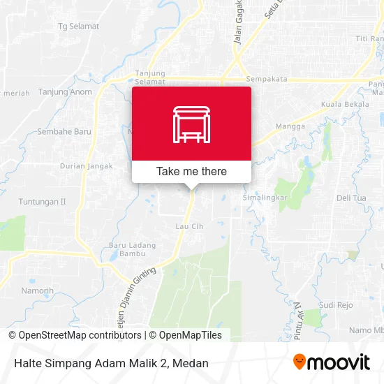 Halte Simpang Adam Malik 2 map