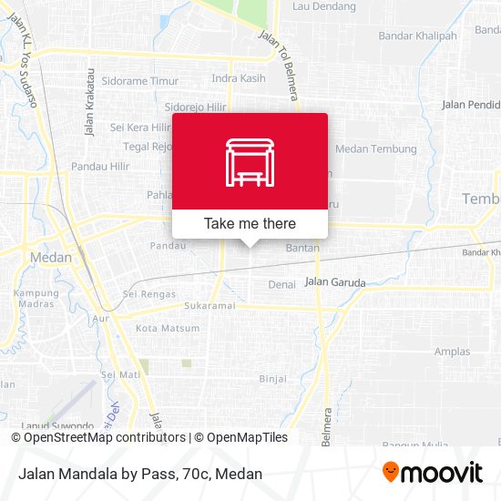 Jalan Mandala by Pass, 70c map